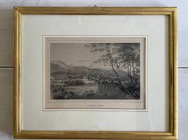 Stahlstich "Solothurn Totalansicht" (1870)