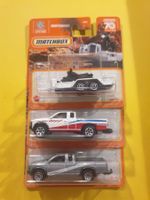 2 x Matchbox '95 NISSAN HARDBODY (D21) mit Anhänger
