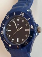 Armbanduhr blau mit Silikonarmband gebraucht im Zustand