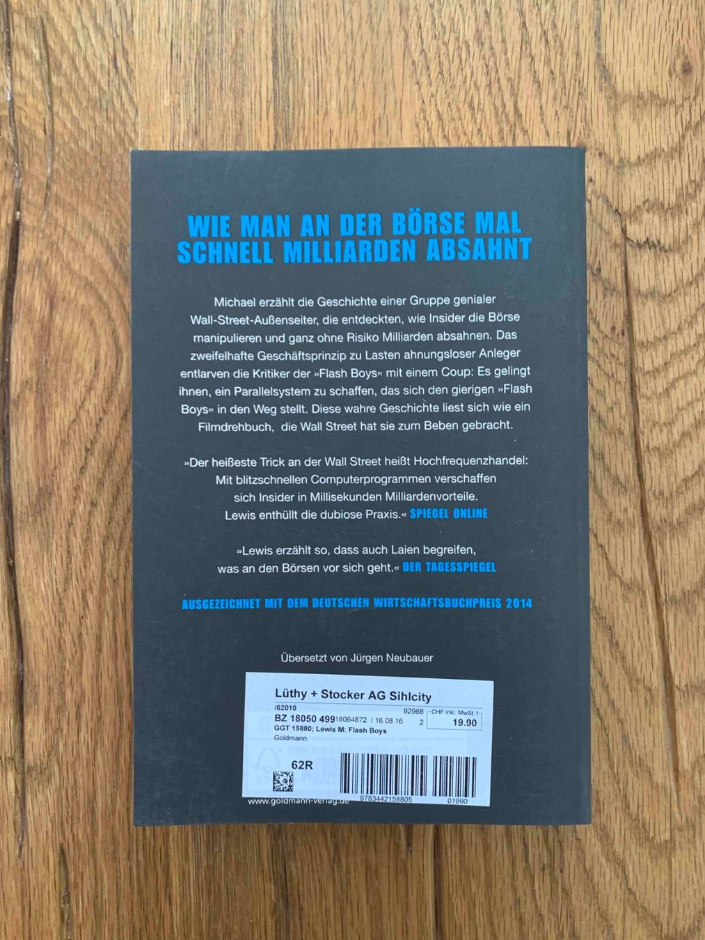 Bücher: Flash Boys - Michael Lewis – Neu (gemäss Beschreibung) aus Thalwil von  1