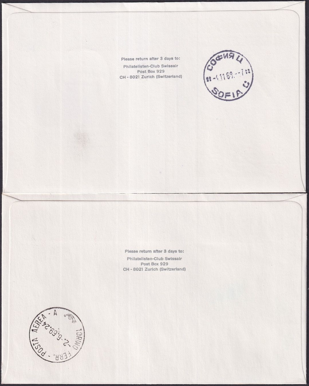Alle Briefmarken: 8 SWISSAIR-Briefe, günstig. – Gebraucht aus Sursee von Luzernerraute 7