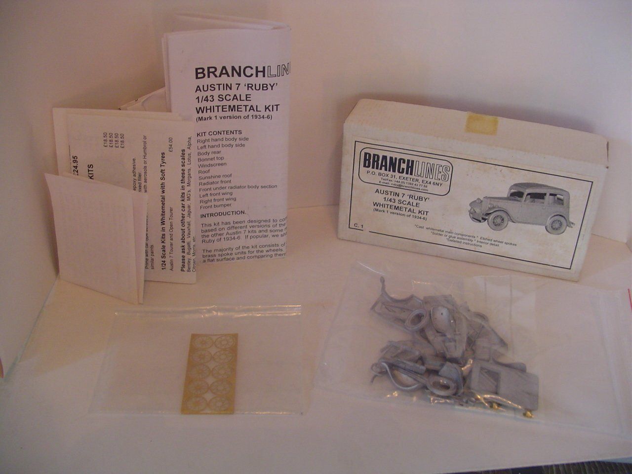 Modellautos: AUSTIN 7 RUBY KIT 1,43 BRANCHLINES – Neu und originalverpackt aus Lodrino von gtv79