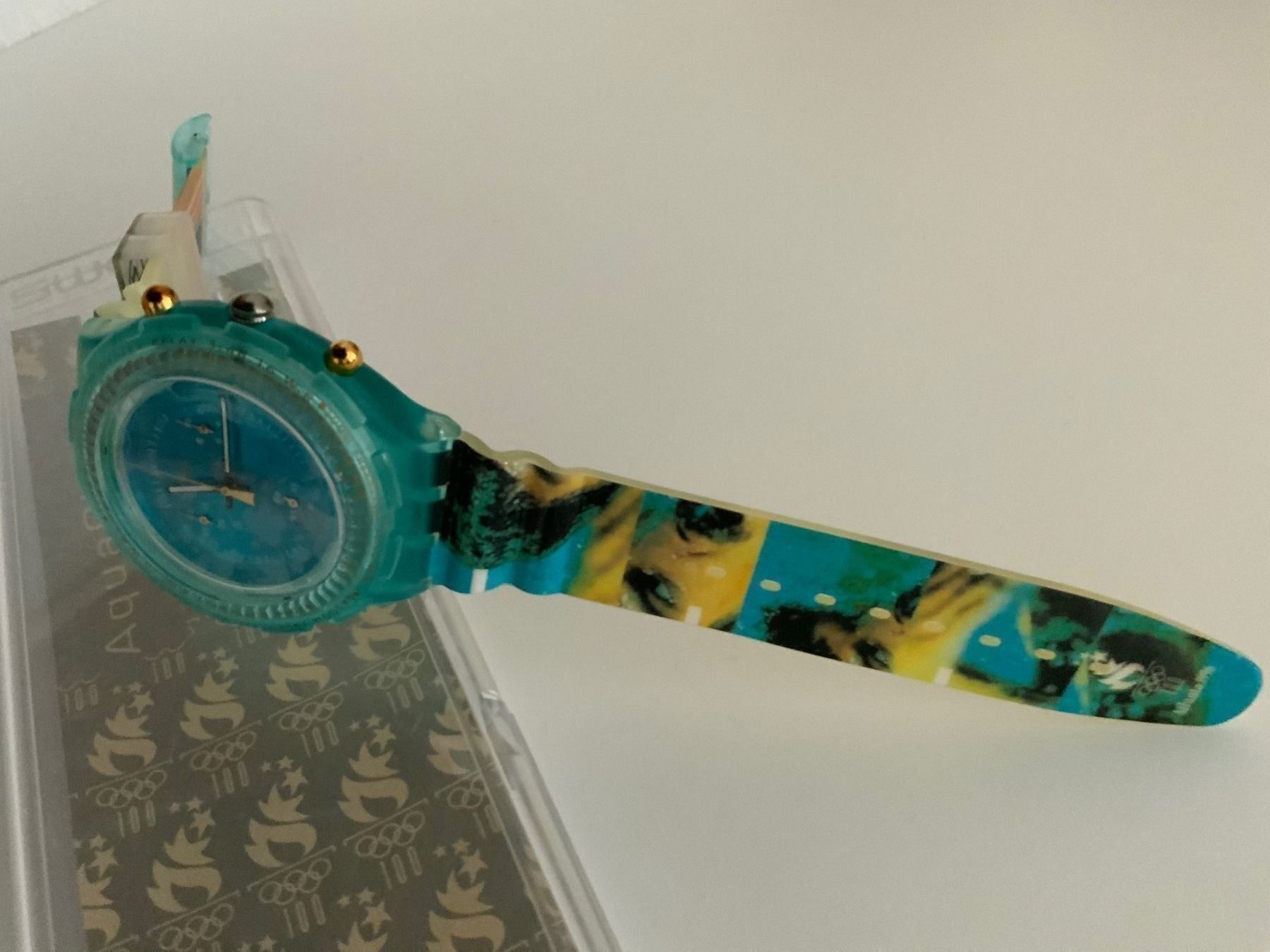 Swatch Orologi: MARK SPITZ Swatch OLYMPIA - ungetragen - VINTAGE – Nuovo e nell'imballaggio originale da Wettswil venduto da rotonda 4
