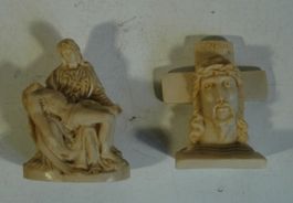 2-teiliges Set: Jesus und Maria Figuren