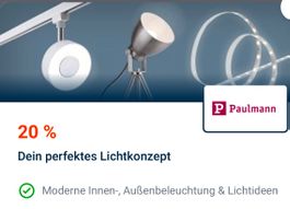 Paulmann Licht 20% Rabatt Gutschein