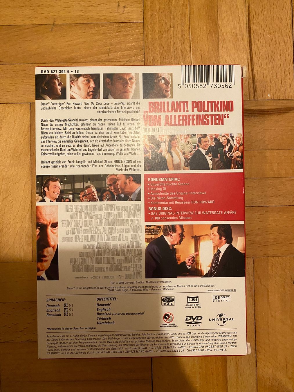 Tutti i DVDs: Frost / Nixon – DVD – Usato da Zürich venduto da Wim-Broccoli 1