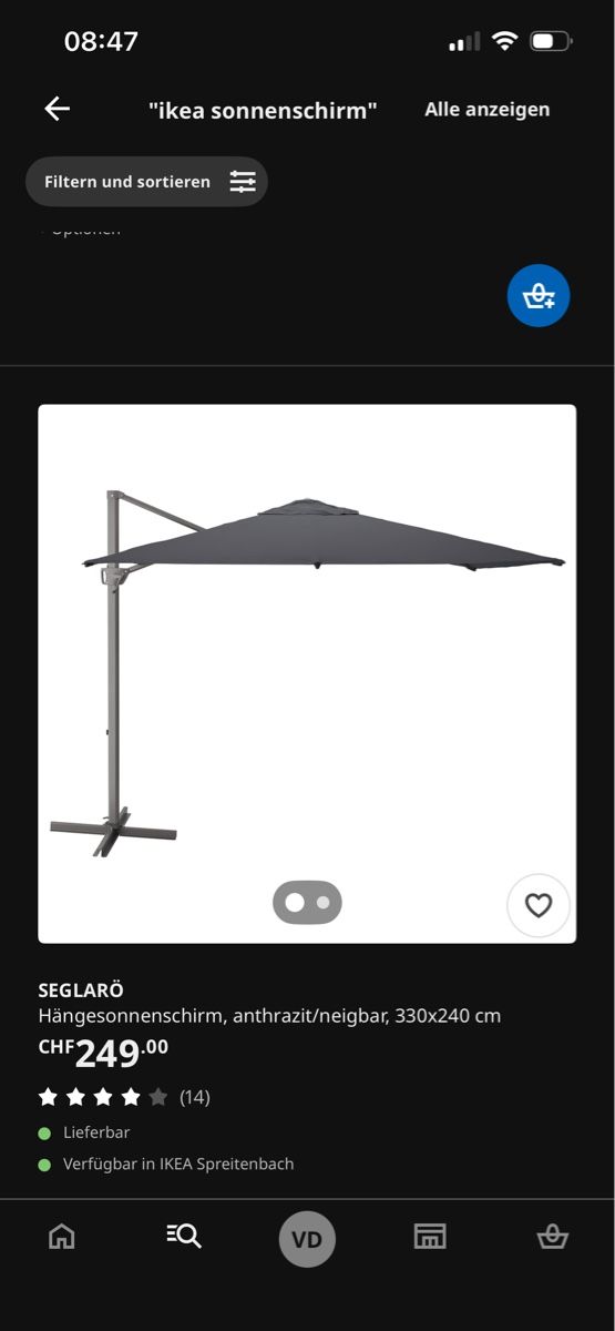 Ikea Sonnenschirme: Ikea Sonnenschirm "Seglarö" – Neu (gemäss Beschreibung) aus Au ZH von valentina-laura 4