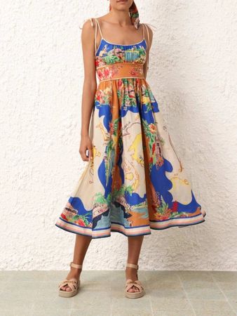 Zimmermann Linen Midi Dress [rrp $950]