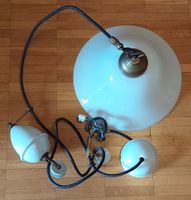 Pendelleuchte weiss Porzellan Messing mit Kabel gebraucht
