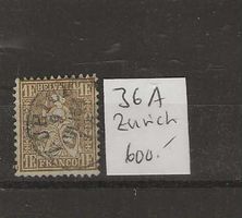 timbre 36A SBK. 600.-- Obl. Zurich