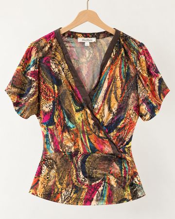 Max Mara multicolour printed top size XL – silk detail