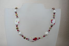 Collier Perlmutt-Süsswasserperlen-Achat