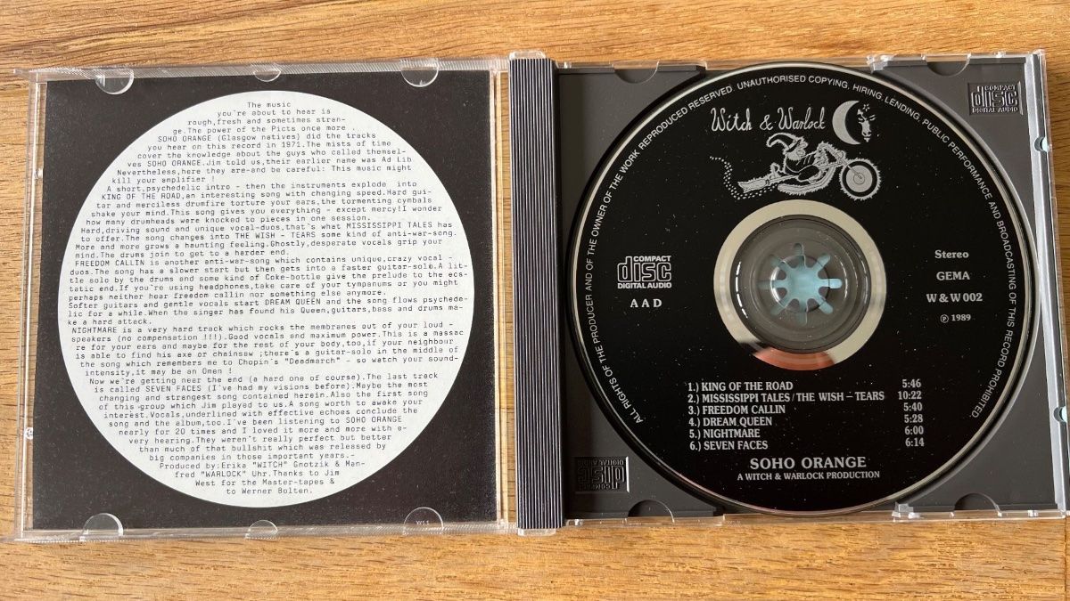 CDs: Soho Orange - Same / 1. D-Press. 1989 on CD - TOP – D'occasion à Gais par soundcave57 2