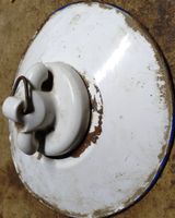 Alte Emaille Lampe - Durchmesser 250mm