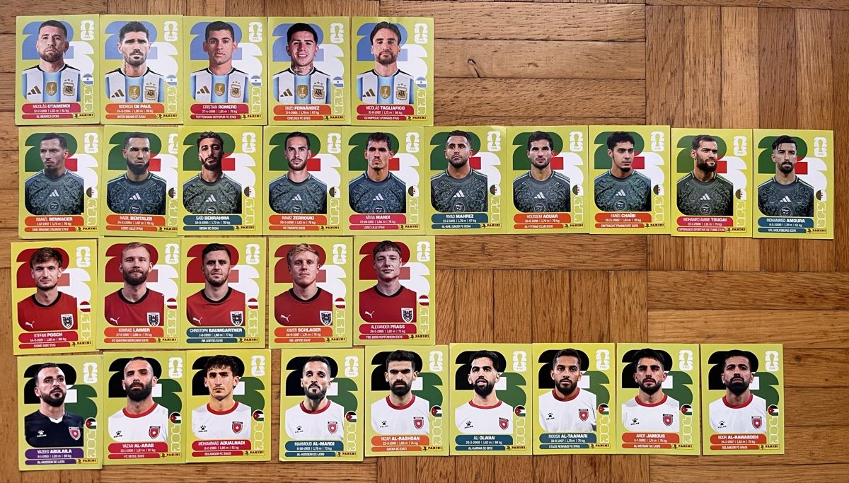 Panini Cartes à collectionner: Panini Sticker WM 2026 Gruppe J – Neuf (Voir description) à Bubikon par TheresaK86