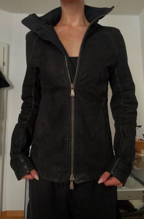 10SEIOTTO Lederjacke mit scar stitch Detail