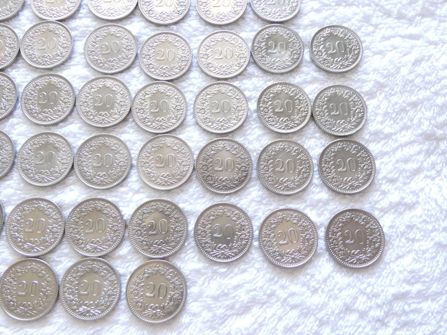Tutti le monete: Lot 20 centimes/rappen 1850-1966 – Usato da Nyon venduto da Ilmi09 8