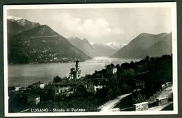 AK sw Lugano TI Sfondo di Porlezza ≈ 1924 