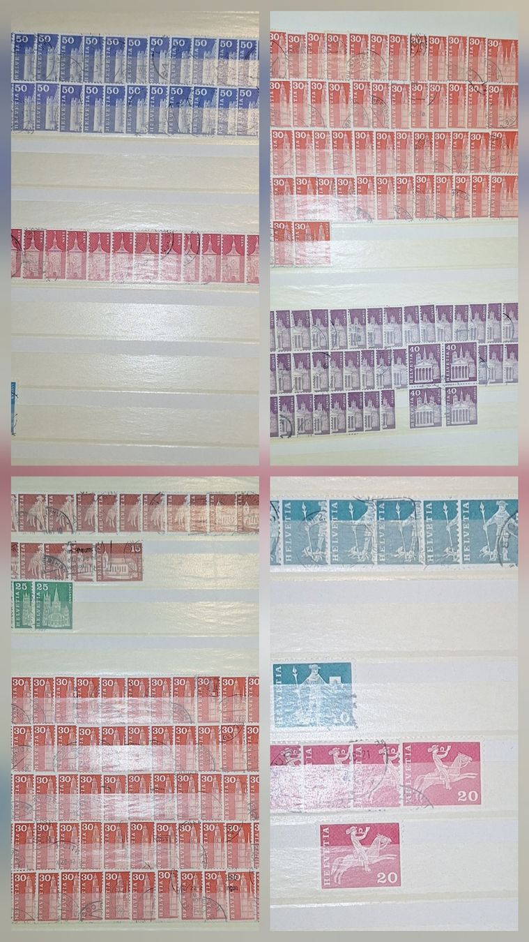 Alle Briefmarken: Frei und Werbemarken Dublettensammlung – Gebraucht aus Balgach von SIMEON27 6