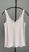 Top Damen Gr. S mit Spitze cremefarben