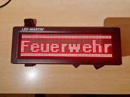 LED Warndisplay für Sonnenblende Akku betrieben