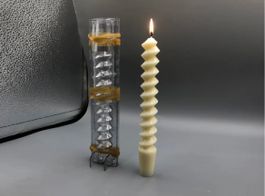 4x PC-Kunststoffformen für gedrehte Kerzen - Moule bougie