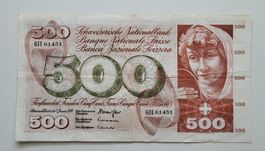 Banknote 500 Franken (5. Serie) Jungbrunnen gebraucht