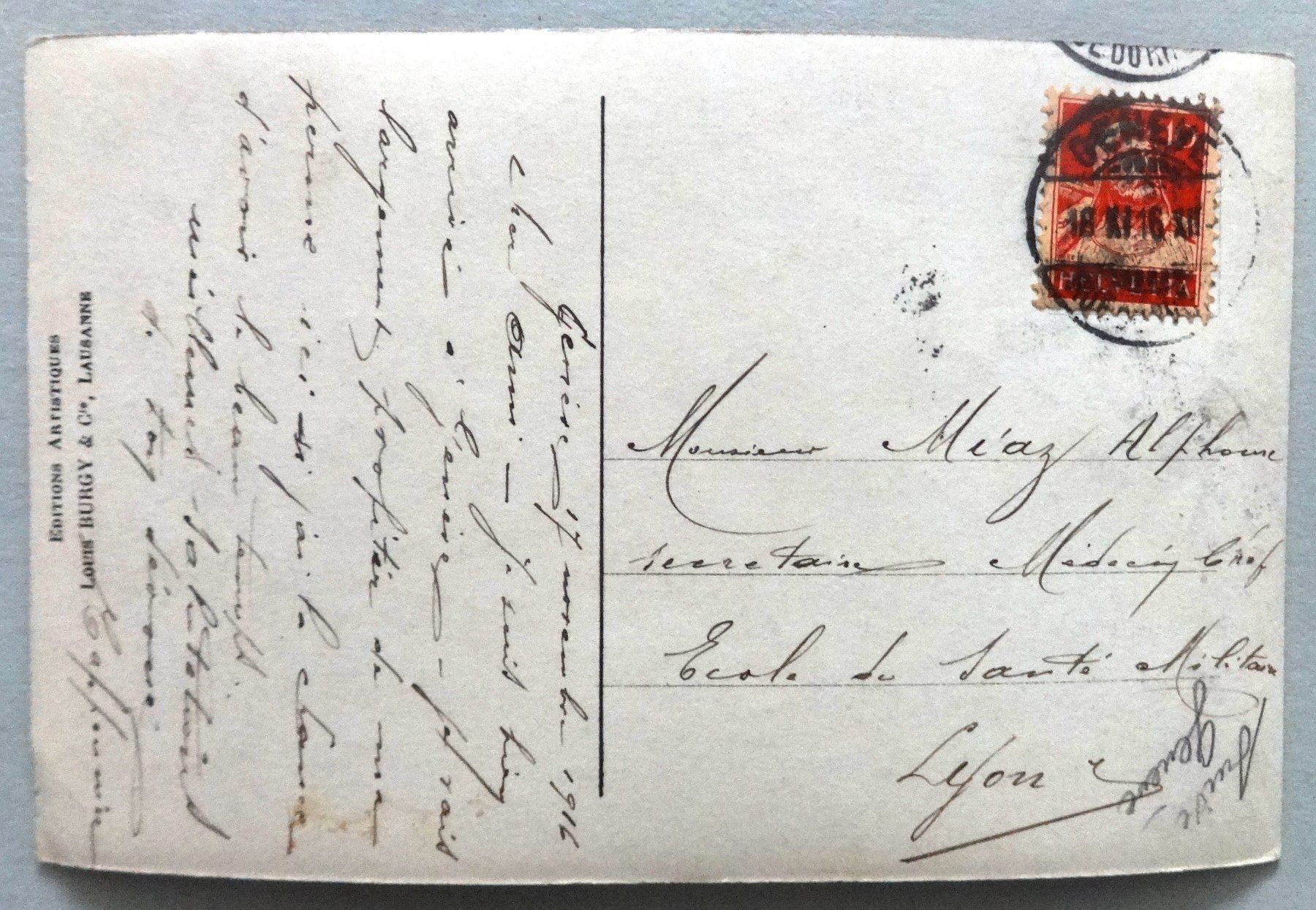 Cartoline postali: Genève - L' Ariana et le Mont Blanc – Usato da Fétigny venduto da Billy2miny 1