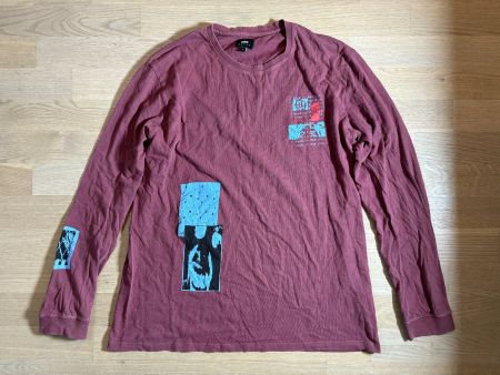 Cooles Edwin Langarmshirt, bordeauxrot,