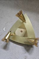 2 Goldige Deckenlampe 3er SpotlampeTriangel)