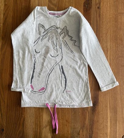 Mädchen-Shirt Glitzer-RÖSSLI, 128cm, Baumwolle