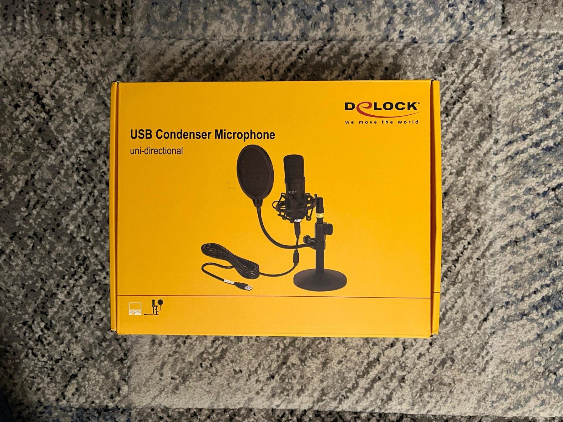 Microfoni: Delock USB Kondensator Mikrofon Komplettset – Nuovo (secondo la descrizione) da Landquart venduto da Lebusha