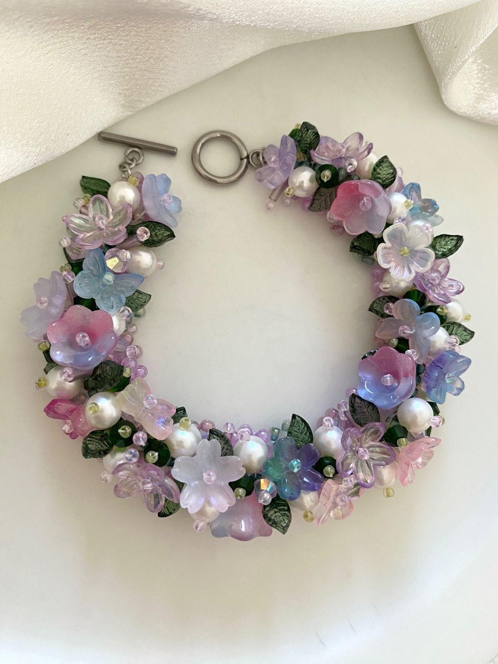 Bracciali & Braccialetti: Blumen Süsswasserperlen Armbänder – Nuovo e nell'imballaggio originale da Sarnen venduto da catnini