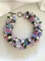 Blumen Süsswasserperlen Armbänder