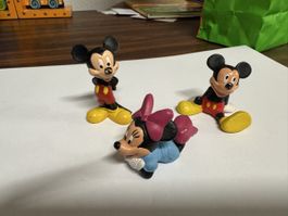 3 Figurines Mickey Minnie Vintage 90s Disney