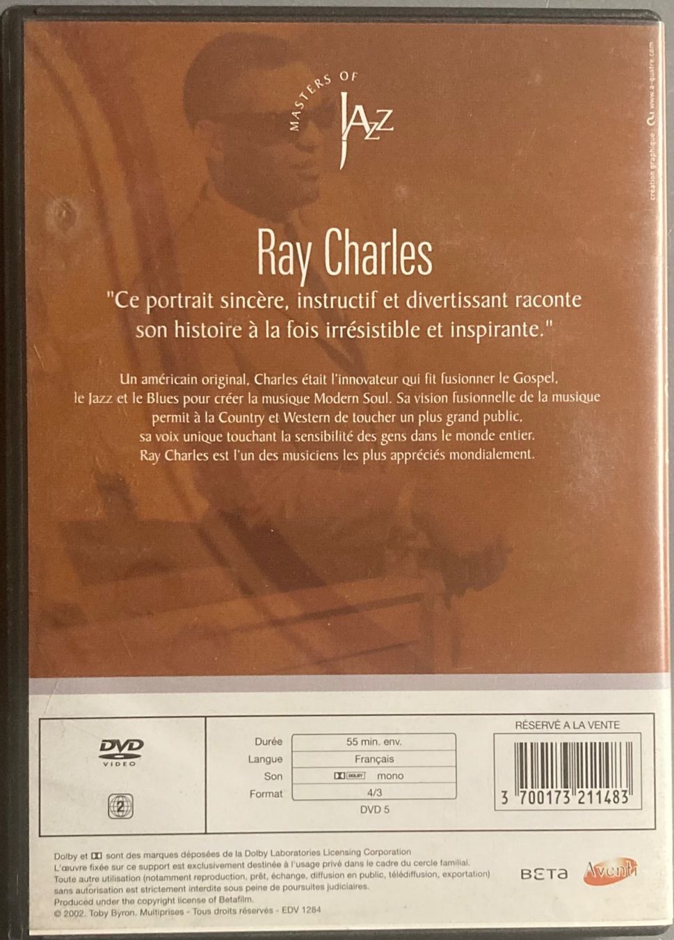 Tous les DVDs: RAY CHARLES - RAY CHARLES – D'occasion à Poliez-Pittet par Newtown-Records 1