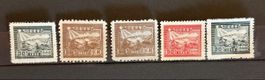 Timbres Chine 5 différents 30, 50, 50, 50, 30
