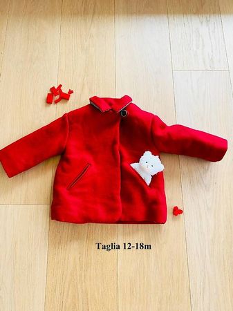Cappottino rosso bambina 12-18 mesi