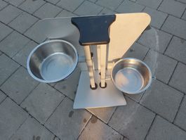 MORE Futternapf Hundenapf Katzennapf Doppel Hundenapf Metall
