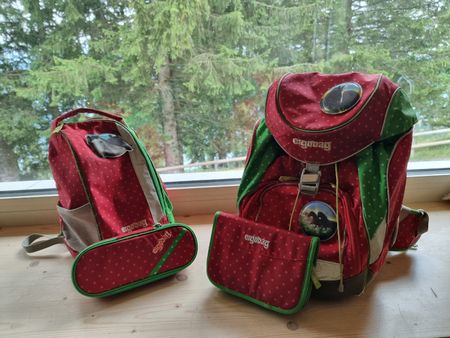 Ergobag Schulrucksack Set mit Pferdekletts