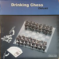 Deluxe Trink-Schachspiel aus Glas