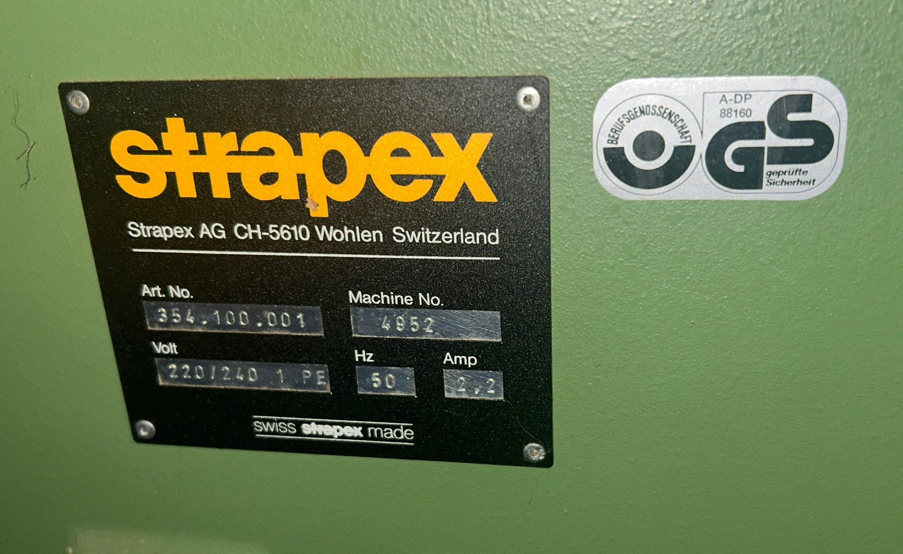 Strapex Macchine rilegatrici: Strapex Umreifungsautomat – Usato da Niederscherli venduto da dampfueli 4