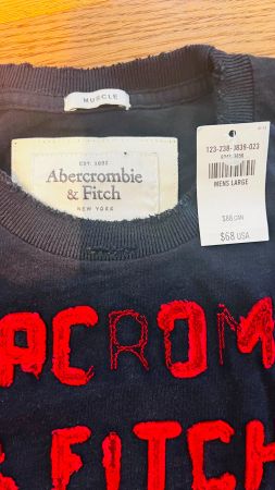 Abercrombie & Fitch Herren T-Shirt Grösse L – Dunkelblau mit