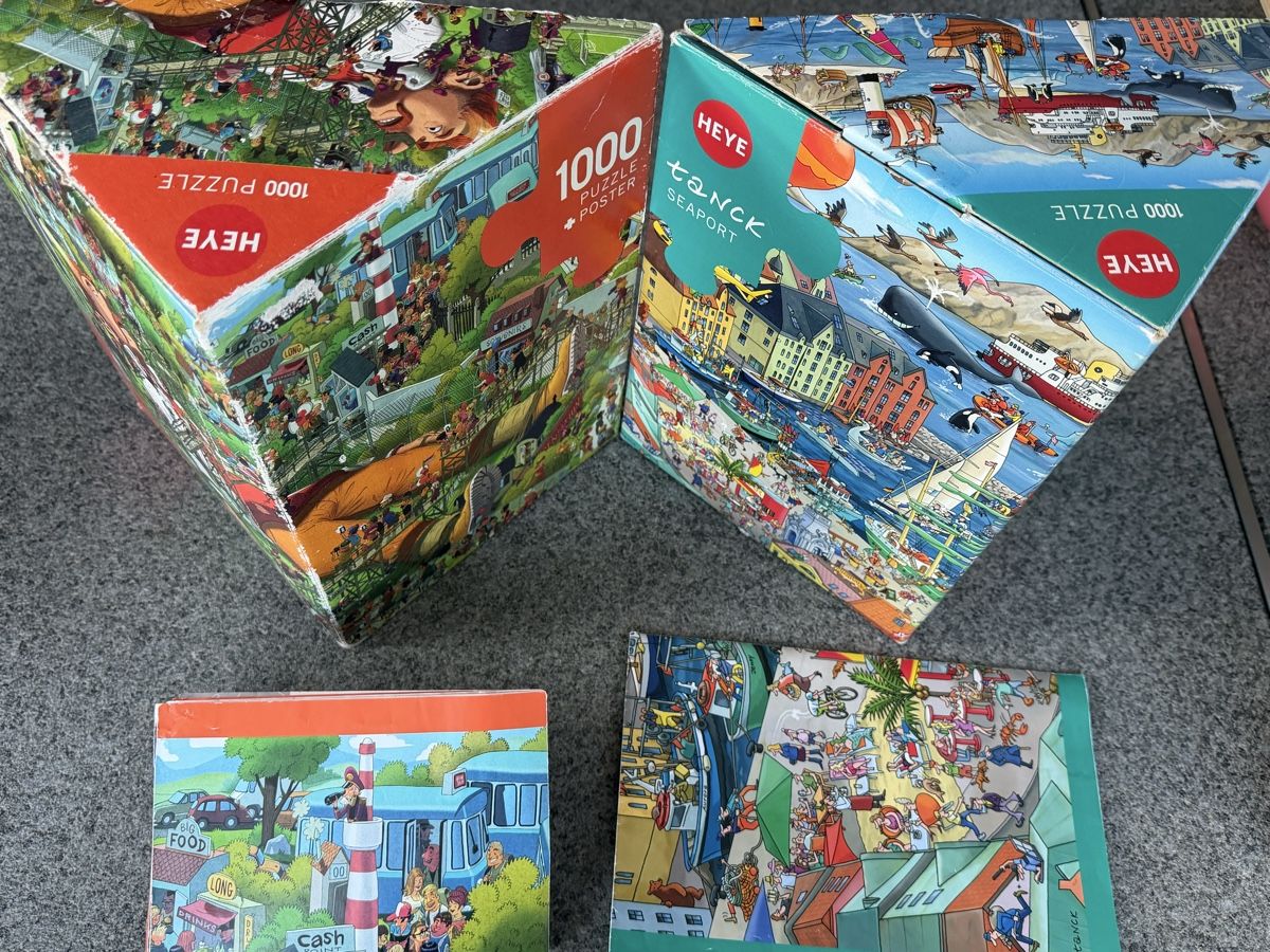 Heye Puzzle: 4 Stk Puzzle Heye 1000 Wimmelbild – Usato da Deitingen venduto da Himhip 1