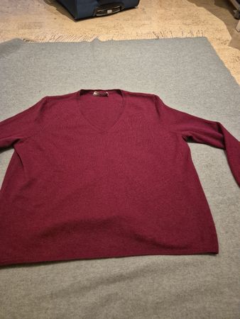 Bordeaux roter Kaschmir Pullover, Grösse XL - Winter Hit!