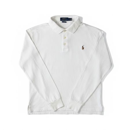 Polo Ralph Lauren Long Sleeve White Slim Fit - Size L #77