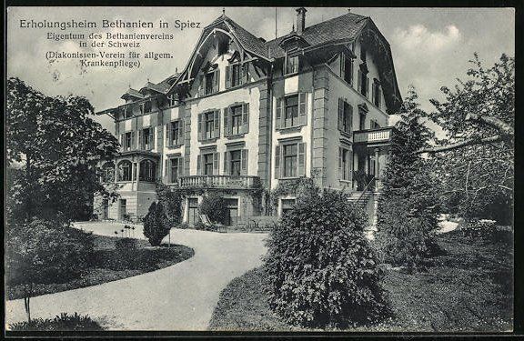 Cartes postales: AK Spiez, Erholungsheim Bethanien, 1920 – D'occasion à Berlin par bartko-reher