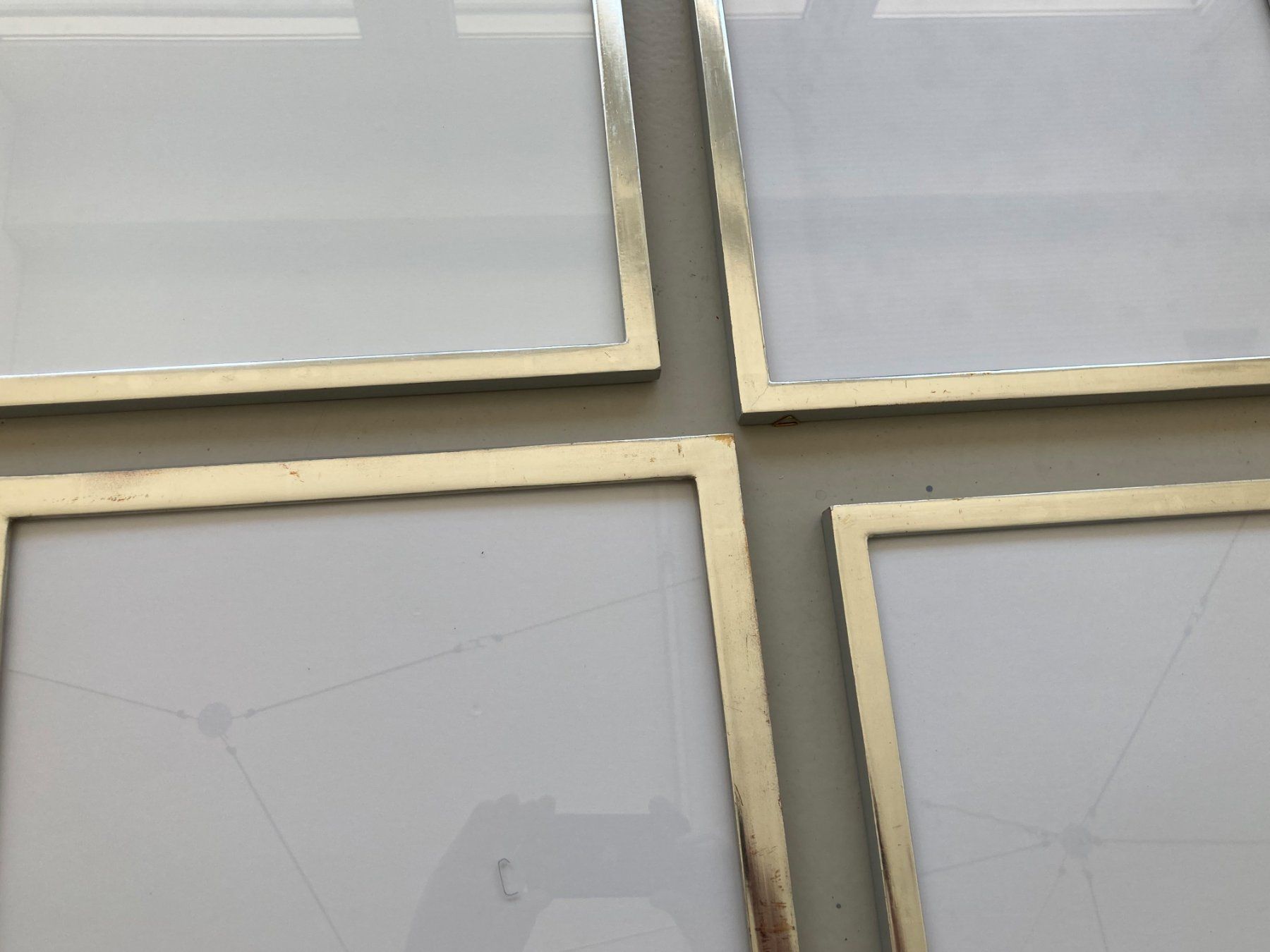 Bilderrahmen: 4 Bilderrahmen, Weissgold über Eck – Gebraucht aus Zürich von Wellenberg1 1