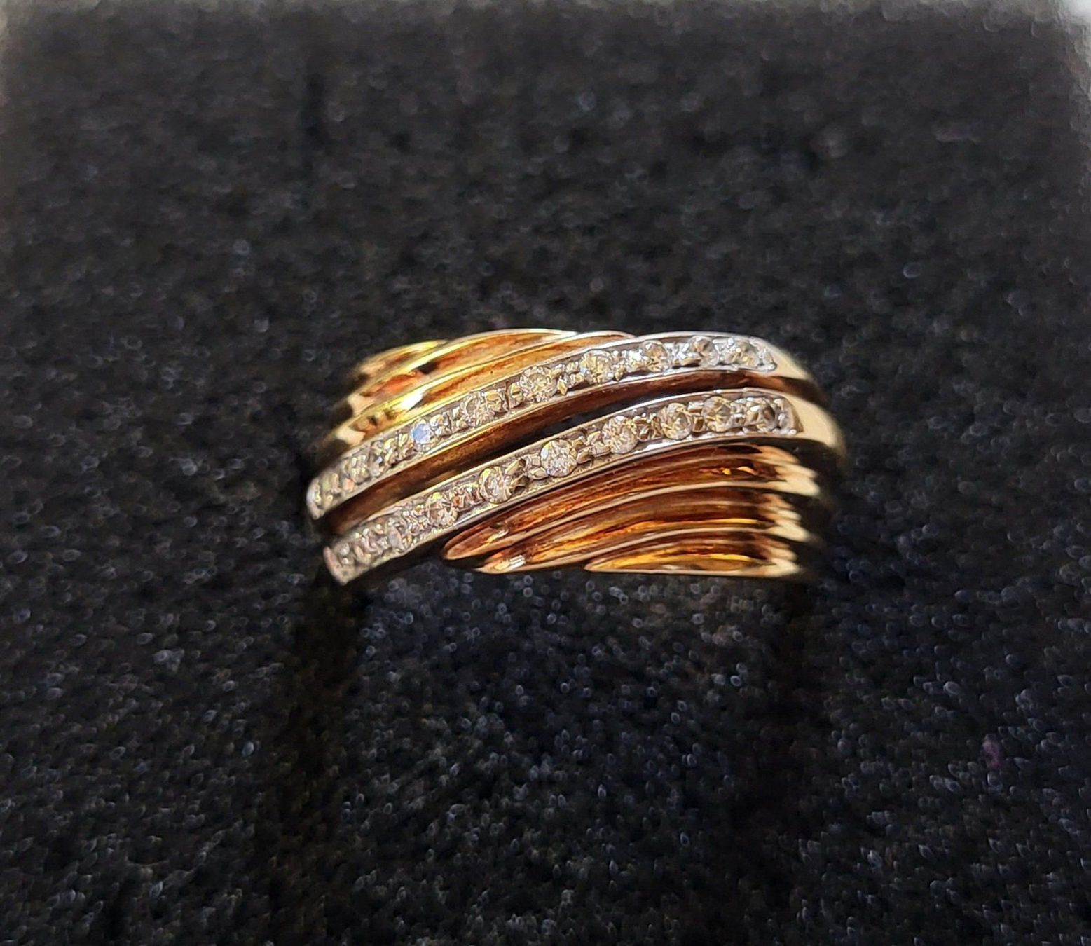 Anelli: Gold 585 Massiv Ring Mit Steine – Usato da Wald ZH venduto da Dasilver 1