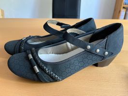 Rieker Damenschuhe, leichter Absatz, dunkelblau - Grösse 39